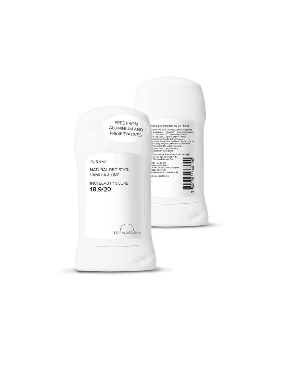 frisse natuurlijke deo stick zonder aluminium